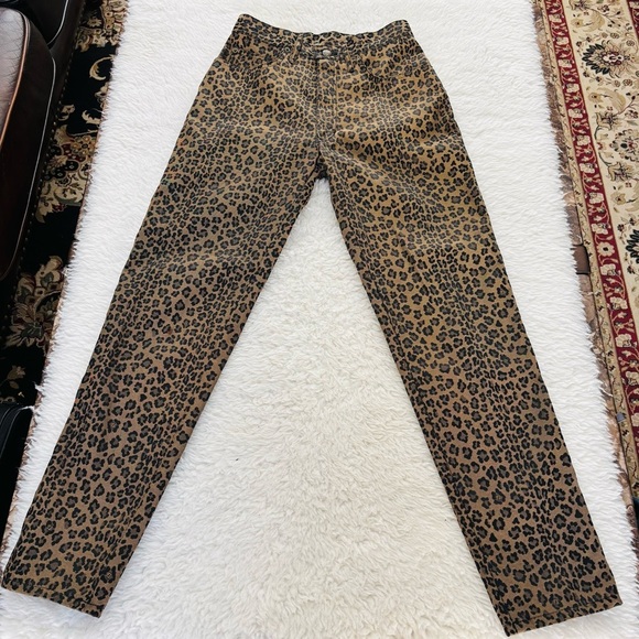 Fendi Pants - Fendi Leopard Print Pants - Brown and Black